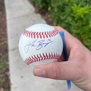 Jake Burger signed baseball